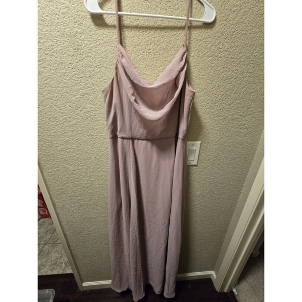 David's Bridal Celebrate DB Studio Chiffon Chianti Bridesmaids Dress SZ 14